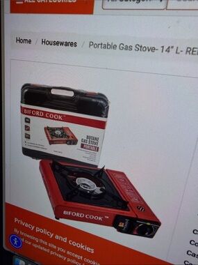 Red Biford Cook Portable Butane Gas Stove